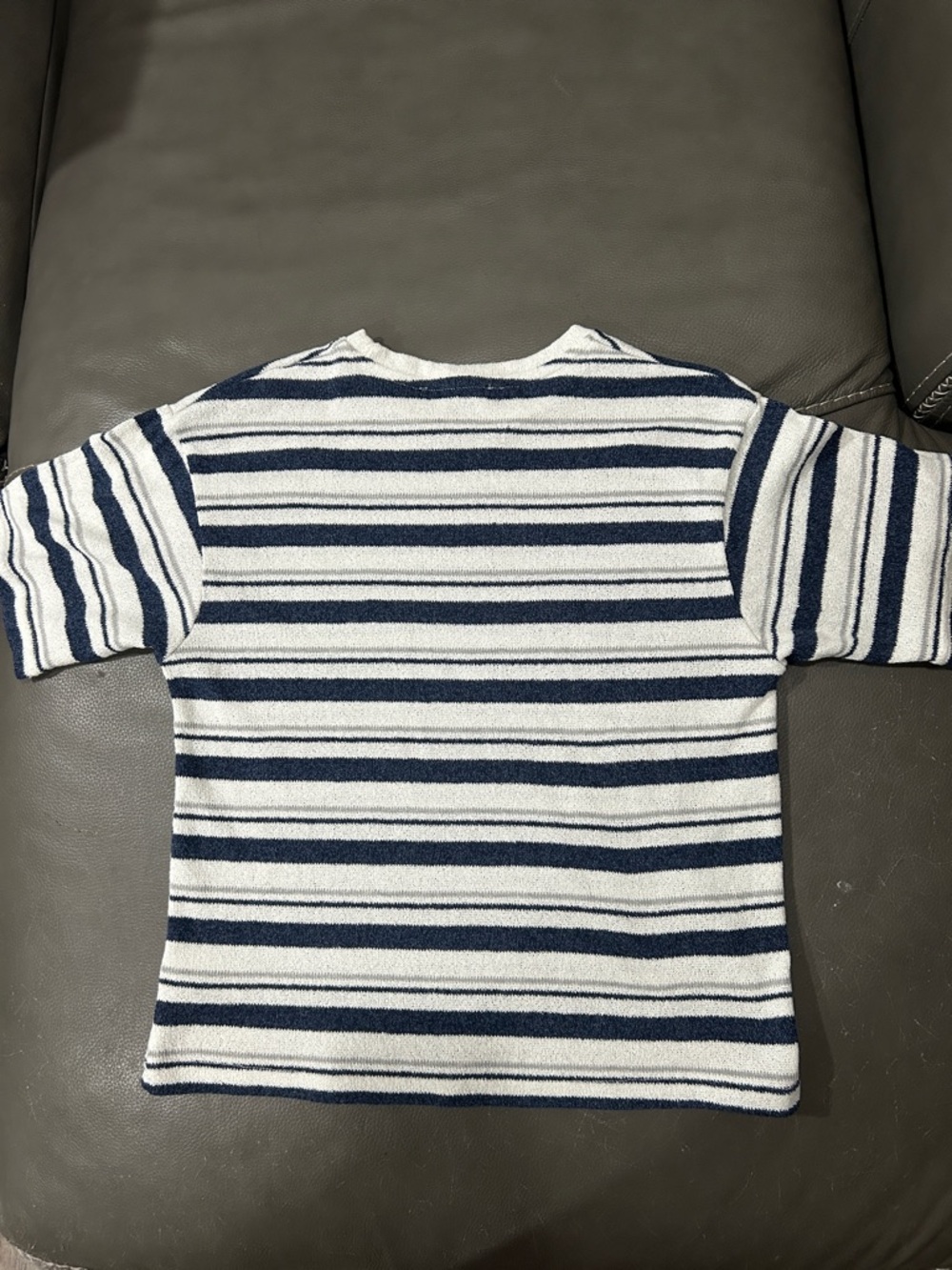 Zara Girls Short Sleeve Stripe Tee - Navy and White size 11/12 - Picture 4 of 7